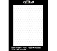Isometric Dot Paper Notebook: 1cm Spacing, 100 (50 Front and Back) 8.5" x 11" White Pages with Black Dots (Suplitech Office & School Essentials)