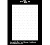 Isometric Dot Paper Notebook: 1cm Spacing, 200 (100 Front and Back) 8.5" x 11" White Pages with Black Dots (Suplitech Office & School Essentials)