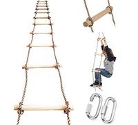 ISOP Escalera de Cuerda 5 m - Trepar Árboles para Niños y Adultos | Accesorios para Columpios y Juegos | Red de Escalada y Escaleras Deportivas | Escalera Infantil para Juego Exterior Seguro