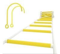 ISOP Escalera de Incendios de 8 m para Ventanas del Segundo Piso - Escalera de Seguridad Resistente a Las Llamas con Ganchos - Capacidad de Peso de hasta 900 KG - Escalera de Emergencia con Ganchos