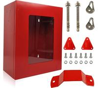 ISOP Estación de Evacuación de Incendios Grande - Caja Roja para Cosas de Seguridad contra Incendios - con Ganchos para Manta Ignífuga y Extintores de Incendios - 36 * 29 * 17 cm Rojo