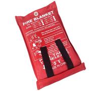 ISOP Manta ignífuga de Fibra de Vidrio 120 x 180 cm - Manta ignífuga - Manta de Emergencia Resistente - Cubierta de Supervivencia de Calidad A - Manta contra Incendios - Manta de Primeros Auxilios