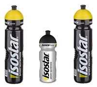 ISOSTAD Isostar Sport Water Bottle 500-650 ml + 1000 ml - BPA-Free - Botella de Agua para Correr, Montar en Bicicleta, Gimnasio, Senderismo - Cierre Push & Pull práctico y estanco