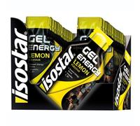 Isostar, Caja Gel energético sabor limón. Con Vitamina C y B1 ideales para mantener el metabolismo energético durante el esfurezo. (24 unidades)