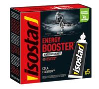 Isostar Energy Booster Cola - Gel Energético Rico en Hidratos de Carbono con Guaraná y Nuez de Cola - Con Vitaminas B1, B2, B6 y Niacina - Reduce el Cansancio y la Fatiga - Pack 5 x 20 g