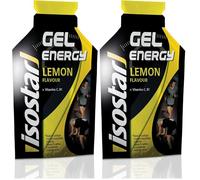 Isostar, Gel energético sabor limón. Con Vitamina C y B1 ideales para mantener el metabolismo energético durante el esfurezo, 1 unidad - 35g (Paquete de 2)