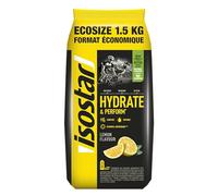 Isostar Hydrate & Perform, 1.5 kg de Bebida Electrolítica Isotónica, Bebida de reposición de hidratos de carbono y electrolitos, Sabor Limón, 37 raciones