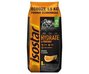 Isostar Hydrate & Perform, 1.5 kg de Bebida Electrolítica Isotónica, Bebida de reposición de hidratos de carbono y electrolitos, Sabor Naranja, 37 raciones