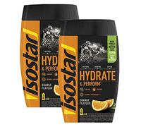 Isostar Hydrate & Perform - 2 x 400 g de Bebida Electrolítica Isotónica - Solución electrolítica para mejorar el rendimiento deportivo - Naranja, Paquete de 2