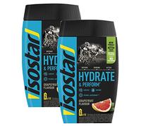 Isostar Hydrate & Perform - 2 x 400 g de Bebida Electrolítica Isotónica - Solución electrolítica para mejorar el rendimiento deportivo - Pomelo, Paquete de 2