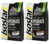 Isostar Hydrate & Perform, 800 g de Bebida Electrolítica Isotónica, Solución Electrolítica para Opimizar el Rendimiento Deportivo, Sabor Naranja, 20 raciones (Paquete de 2)