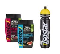 Isostar Hydrate & Perform Grapefruit + Cranberry + Botella de agua 1L