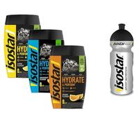 Isostar Hydrate & Perform Grapefruit - Lemon - Orange - Powder | Confezione 3er + flacone Originale