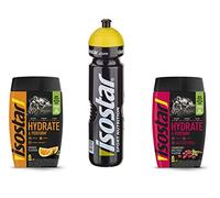Isostar Hydrate & Perform Orange + Cranberry + Botella de agua 1L