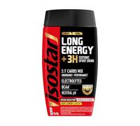 Isostar Long Energy +3H Limón - Bebida Isotónica para Esfuerzos de Larga Duración, con 48g de Carbohidratos (Ratio 2:1), BCAA y Electrolitos, 570g
