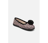 Isotoner Ballerine Ergonomique EveryWear suédine - pompon fausse fourrure 37 Marrón