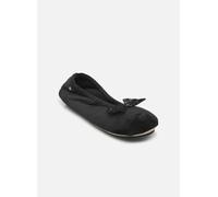 Isotoner Ballerines en microvelours nœud précieux W 37 Negro
