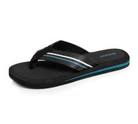 Isotoner Chanclas para hombre muy cómodas, varillas anchas, EU, color negro y azul, 44 EU