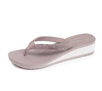 Isotoner - Chanclas para mujer con tacón de 4 cm, ultra cómodas, EU, marrón, 39 EU