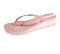 Isotoner - Chanclas para mujer con tacón de 4 cm, ultra cómodas, EU, rosa, 40 EU