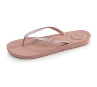Isotoner Chanclas para mujer ultra cómodas y ligeras, varillas de lentejuelas, rosa, 36 EU
