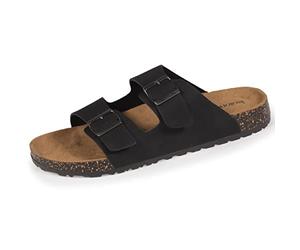 Isotoner Chinelas Hombre, Sandalias cómodas de Dos Correas Efecto Corcho con Ajustable Hebilla - Verano