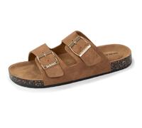 Isotoner Chinelas Mujer, Sandalias cómodas de Dos Correas Efecto Corcho con Ajustable Hebilla - Verano