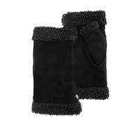 Isotoner - Guantes de piel sintética para mujer Negro L