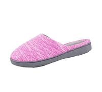 Isotoner Indoor/Outdoor Slip-on Andrea Space Knit Slide Slippers with Heal Support, Pantuflas Mujer