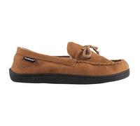 Isotoner Men's Whipstitch Gel Infused Memory Foam Moccasin, Cognac, XX-Large / 13-14 M US