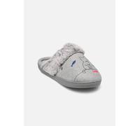 Isotoner Mule - Flanelle - Semelle Ergonomique Mousse Interieure Everywear - Chat Fantaisie 38 Gris
