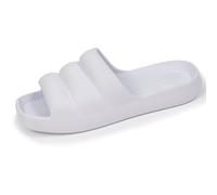 Isotoner Mules - Claquetas para mujer, comodidad y ligereza excepcional, blanco, 37 EU