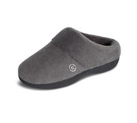 isotoner Pantuflas clásicas de espuma viscoelástica con capucha para mujer, talla 6.5-7, Fresno, 5.5-6