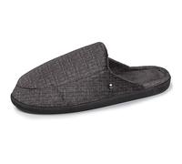 Isotoner Pantuflas Mulas hombre estampado a cuadros, gris, 41 EU