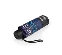 Isotoner Paraguas compacto, sólido, apertura/cierre manual, Rayas Corazón, ST