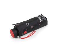Isotoner Paraguas para mujer, mini, plegable, Corazón rojo, ST