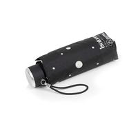 Isotoner Paraguas para mujer, mini, plegable, Puntos Negro/Amarillo, ST
