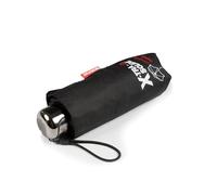 Isotoner Paraguas x-tra sólido anti-vuelco, compacto, tecnología ultra repelente al agua, Negro , ST