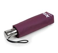 Isotoner Paraguas x-tra sólido anti-vuelco, impermeable, apertura/cierre automático, ciruela, ST