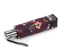 Isotoner Paraguas x-tra sólido anti-vuelco, impermeable, apertura/cierre automático, Pensamientos de flores, ST