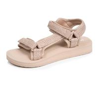 Isotoner Sandalias Mujer Cómoda y Ligera Suela de 3,5 cm Sandalia para Playa Piscina Senderismo EU Beige, beige, 38 EU