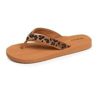Isotoner Sandalias mujer sandalias playa de verano, suelas eva ligeras y cómodas, EU, Leopardo marrón, 40 EU