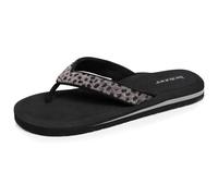 Isotoner Sandalias mujer sandalias playa de verano, suelas eva ligeras y cómodas, EU, Leopardo Negro, 36 EU