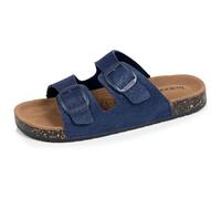 Isotoner Sandalias para mujer, plantilla de piel, parche para el talón, comodidad everywear, UE, azul oscuro, azul oscuro, 37 EU
