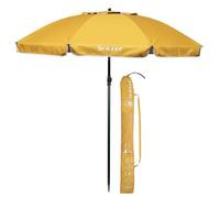 Isotoner - Sombrilla de playa ultra resistente, estructura antiviento, ligera y anti uv upf50+, amarillo, 180 cm x 160 cm