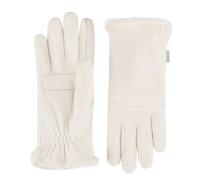 isotoner Stretch Fleece Gloves with Microluxe Lining and Smart Touch Technology Guantes para Clima frío, Marfil, Talla única para Mujer