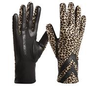 Isotoner Guantes para Clima frío con función de Pantalla táctil, Leopardo-Smartdri, S-M para Mujer