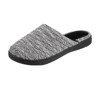 isotoner Women s Space Knit Andrea Clog Slippers, Black, Large/ 8.5-9 Standard Width US