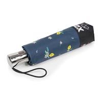 Isotoner X-tra - Paraguas antivuelco sólido ultra resistente al agua, apertura y cierre automático, color verde, Limón amarillo, ST