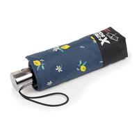 Isotoner X-tra - Paraguas antivuelco sólido ultra resistente al agua, apertura y cierre automático, color verde, Limón amarillo, ST